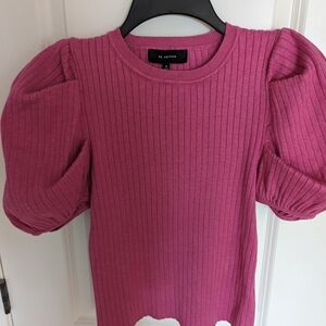 En Saison pink puff sleeve shirt